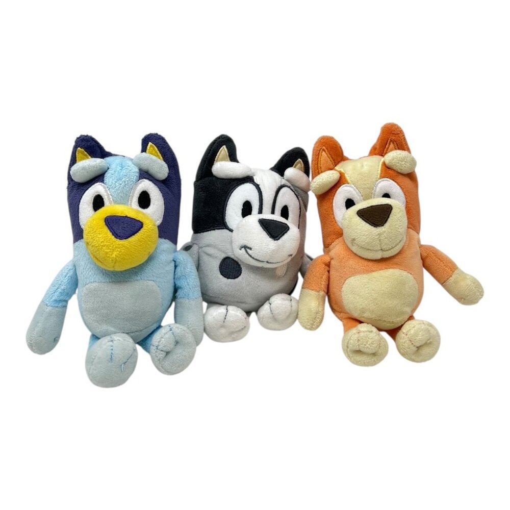 Lot of 3 Bluey Bingo Muffin Stuffed Animal Plush Toys 7 in Moose Toys